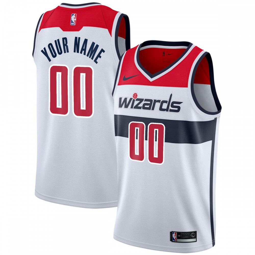 Washington Wizards Swingman Custom Jersey - Association Edition - White-Pro Kit Vault | Brand New 26/27 Sports Jerseys